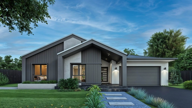 single storey home exterior 3d facade