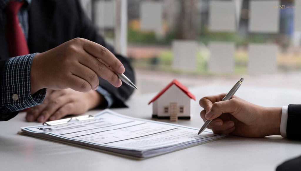 builder and client discussing building quotes and contract terms