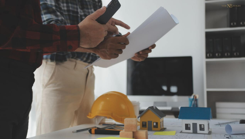 structure and concept of a home build being discussed by builders